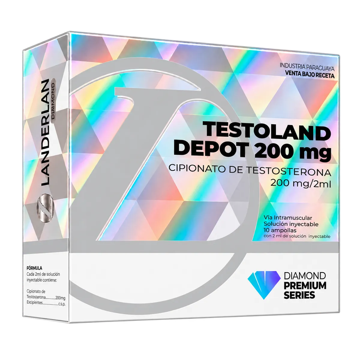 Diamond Testoland 200 mg. 10 Amp. x 2 ml.