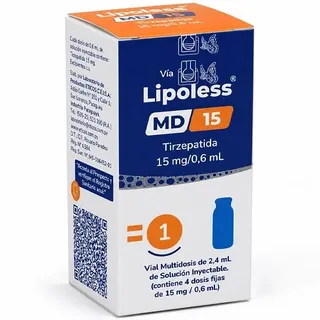 Lipoless Multi Dosis x 15 mg. x 1 Vial. Sin Jeringas