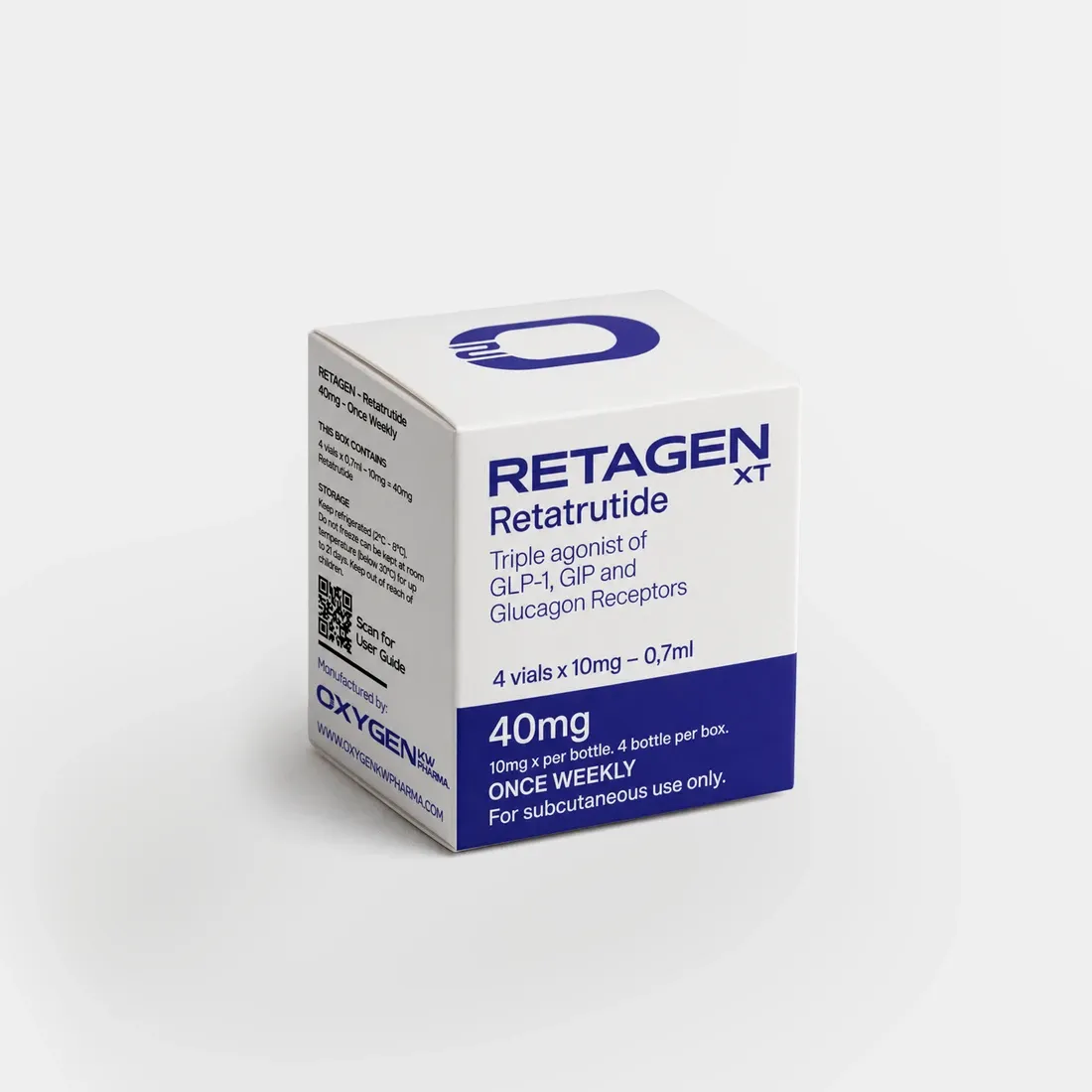 Oxygen Retatrutide x 40 mg. 4 Vial x 10 mg.